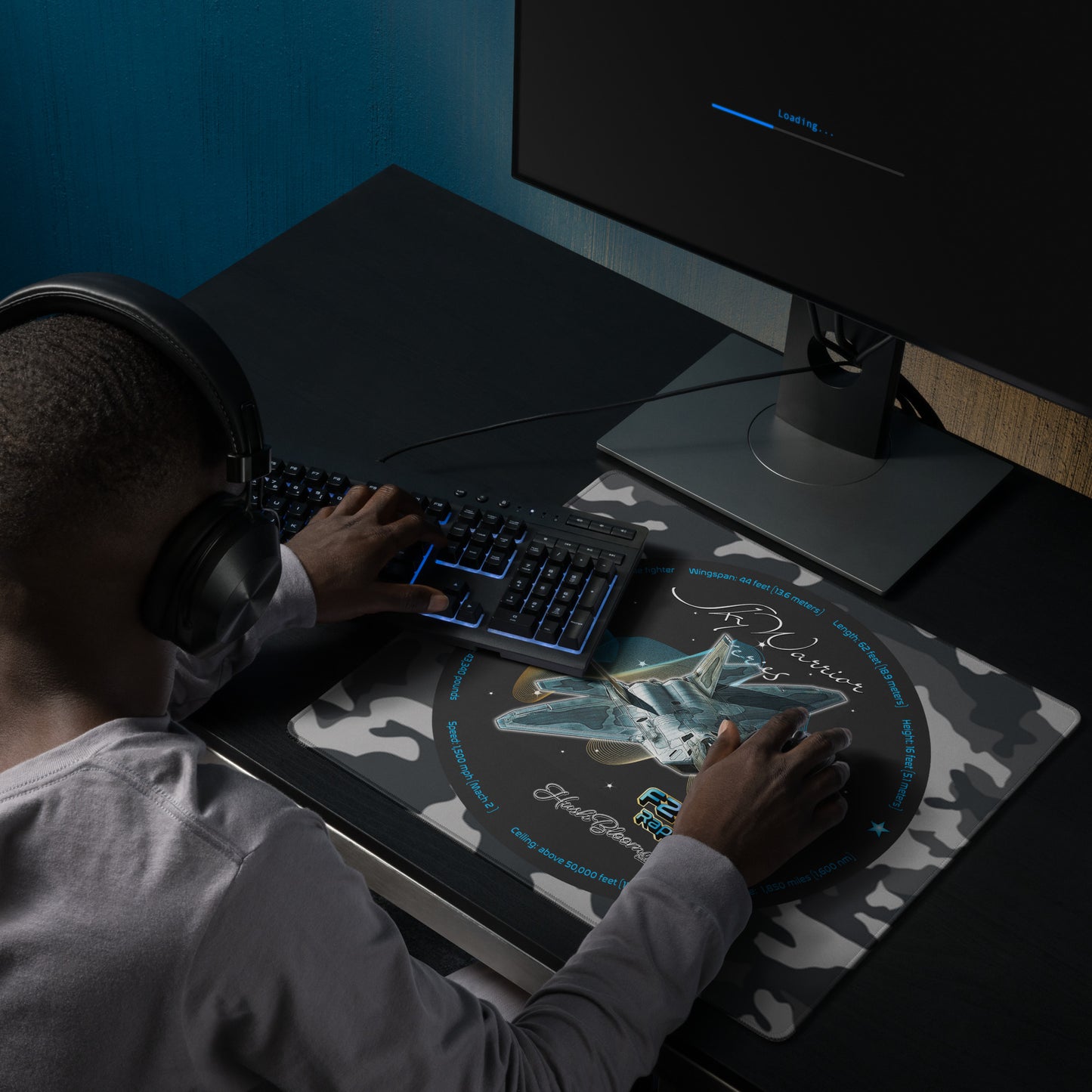 Multicolor - F22 Raptor Gaming mouse pad