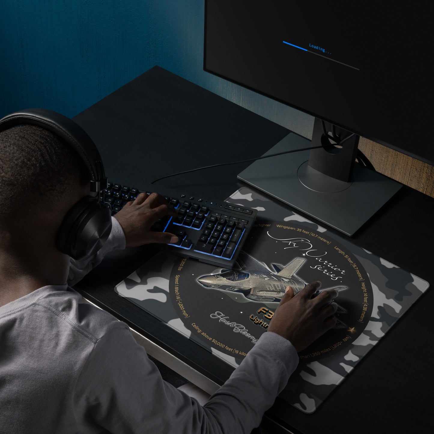 Multicolor - F35A Lightning Gaming mouse pad