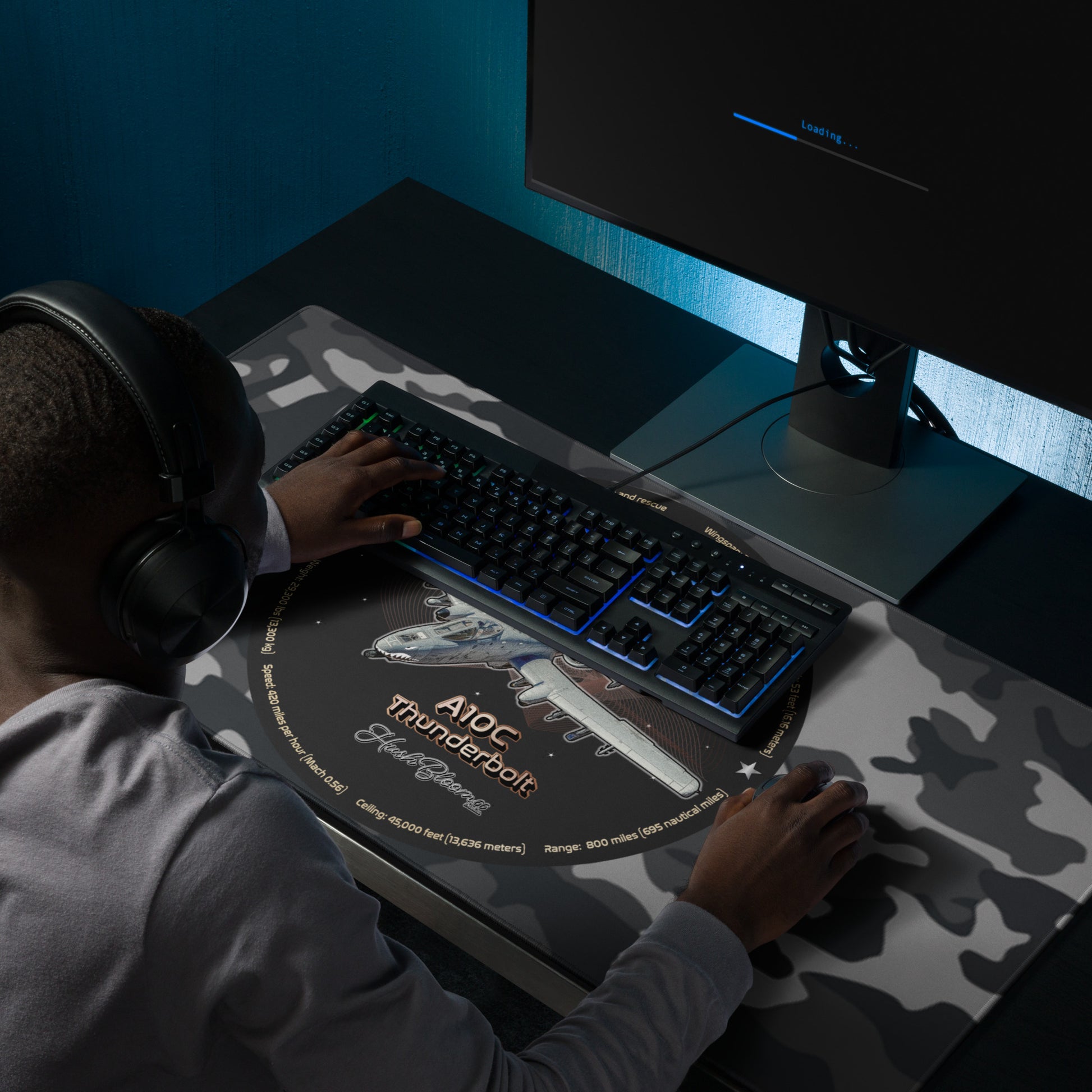 Multicolor - A10C Thunderbolt Gaming mouse pad