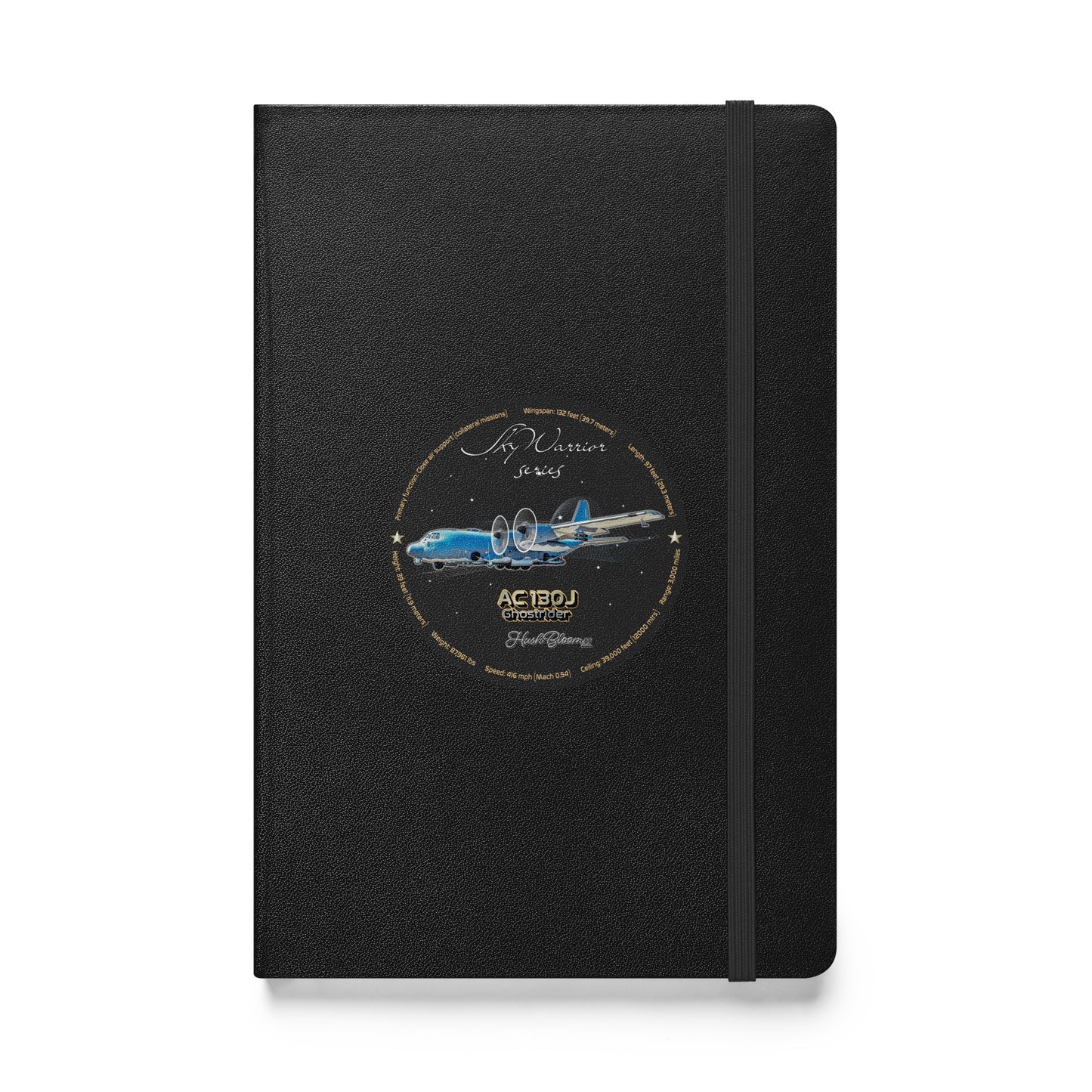 Black - AC130J Ghostrider Hardcover bound notebook