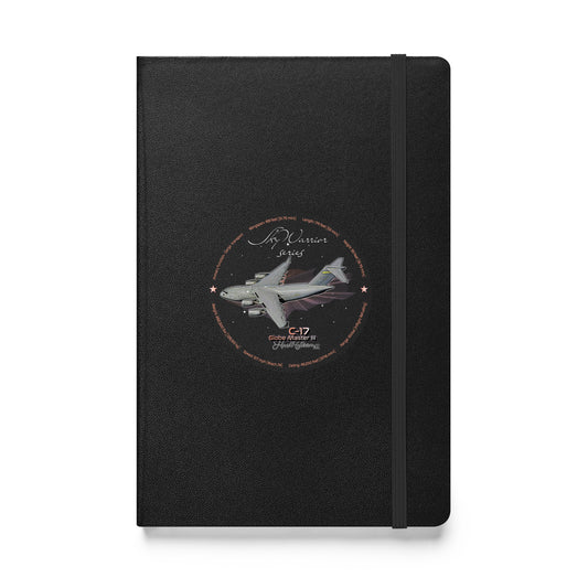 Black - C17 Globe Master III Hardcover bound notebook