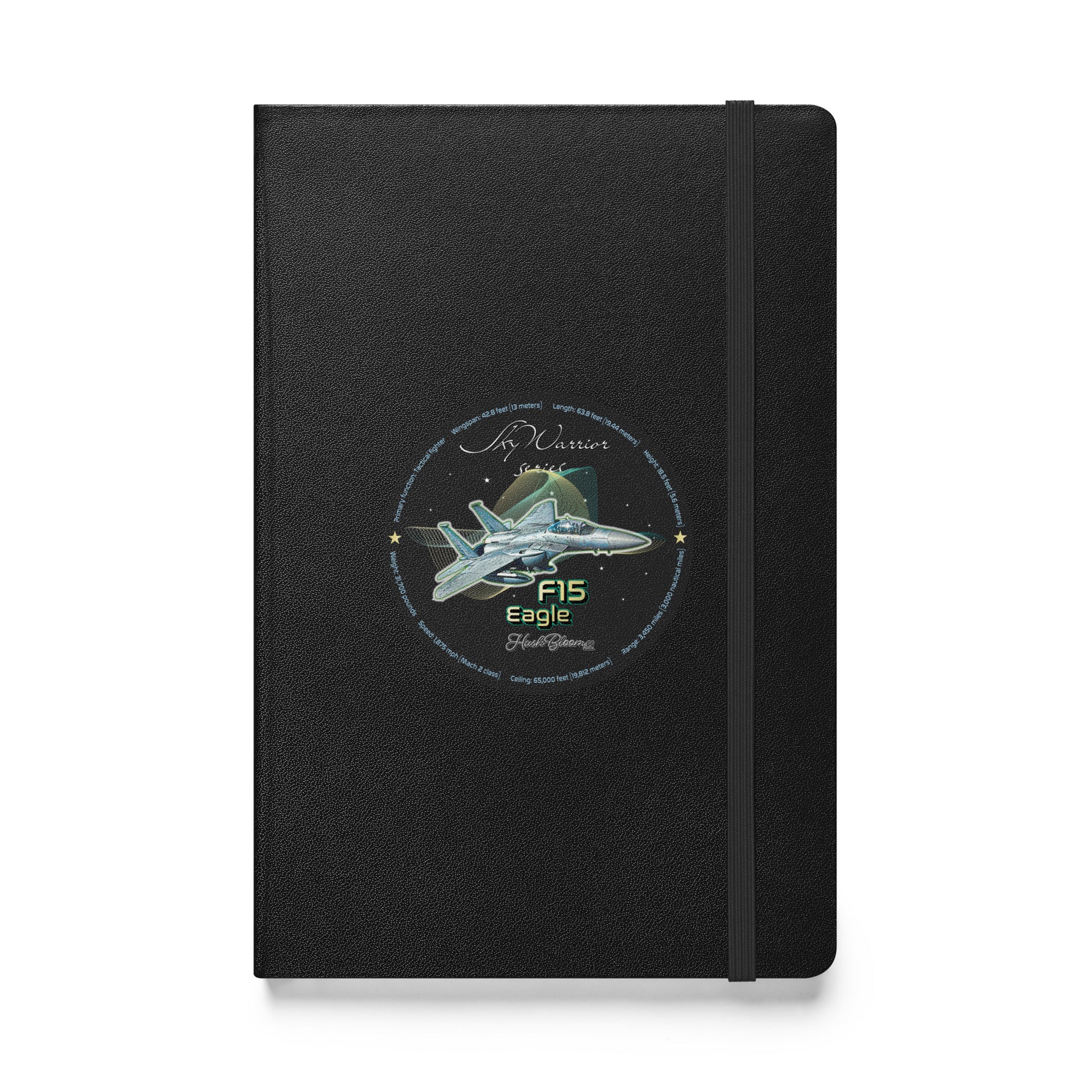 Black - F15 Eagle Hardcover bound notebook