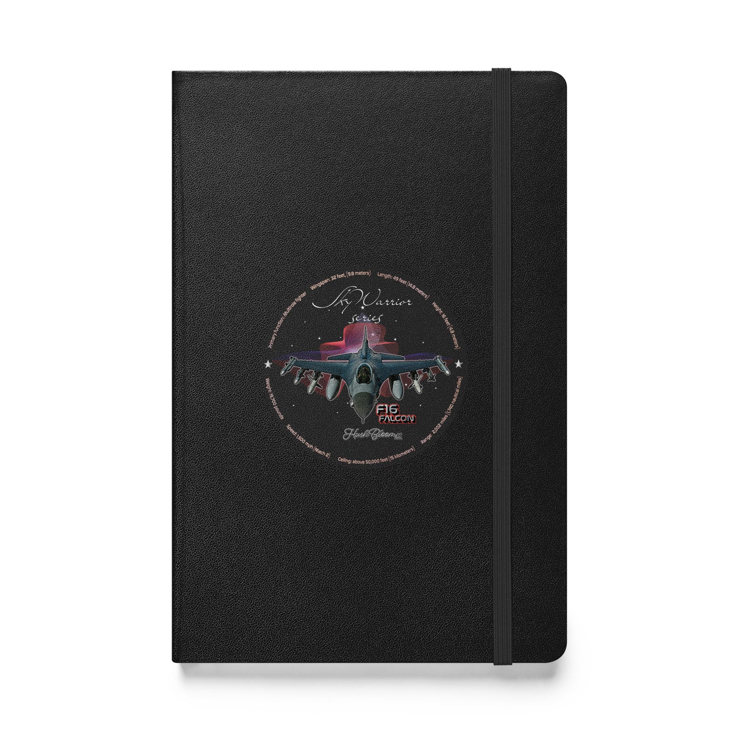 Black - F16 Falcon Hardcover bound notebook