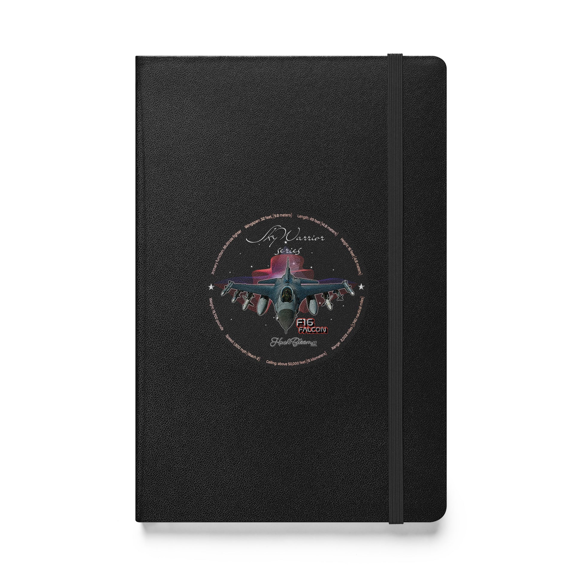 Black - F16 Falcon Hardcover bound notebook