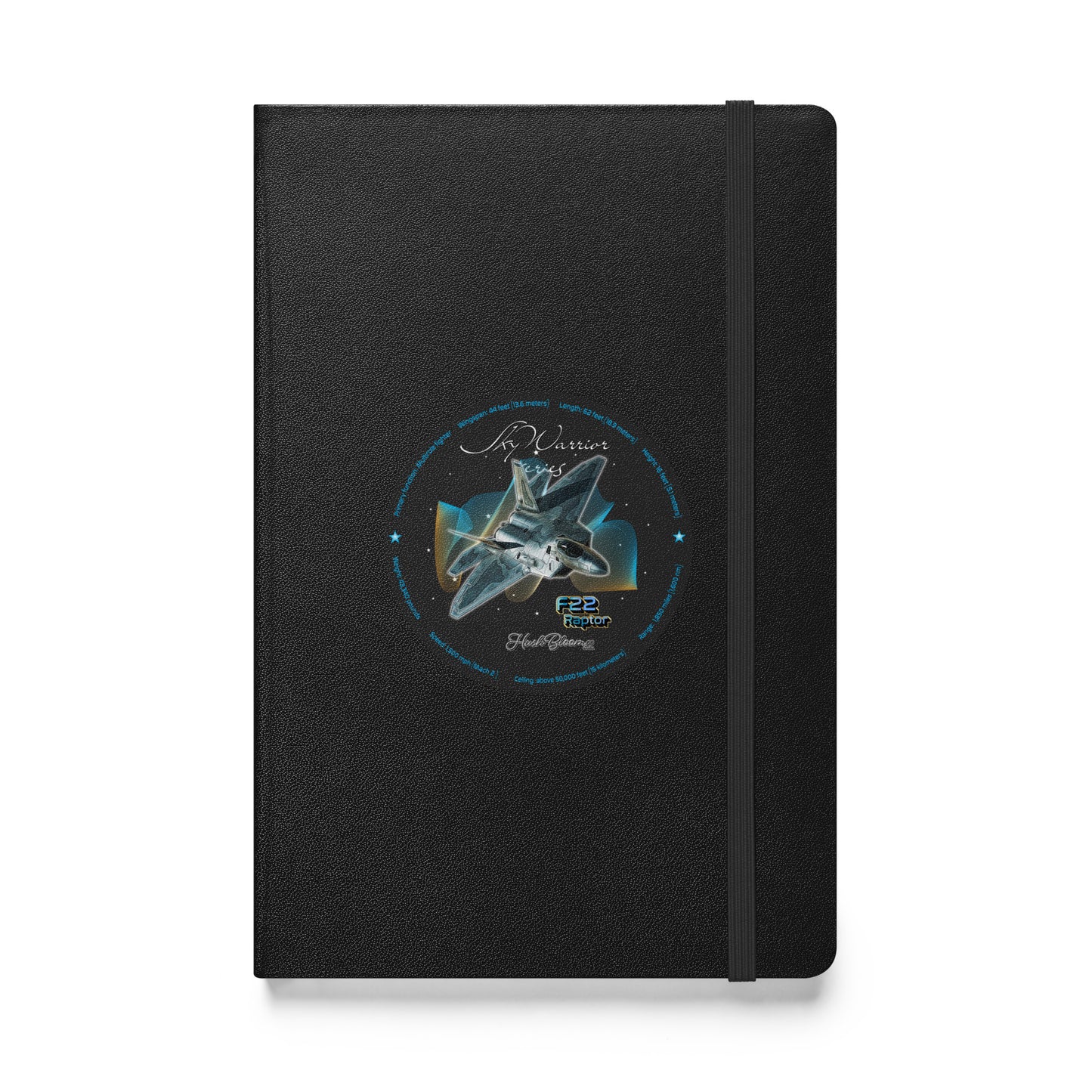 Black - F22 Raptor Hardcover bound notebook