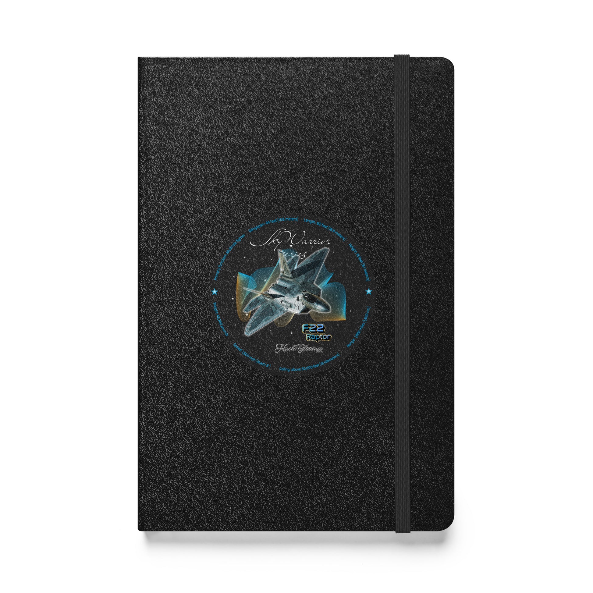 Black - F22 Raptor Hardcover bound notebook