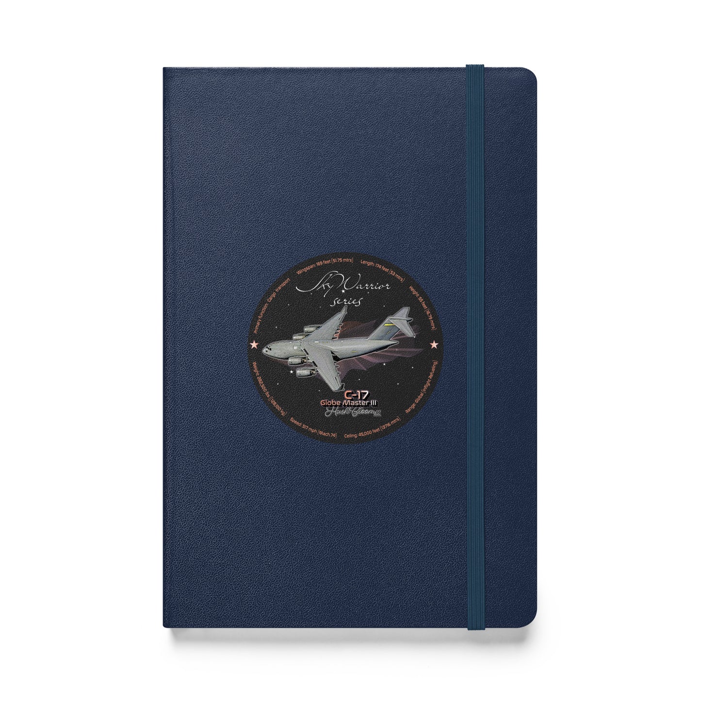 Navy - C17 Globe Master III Hardcover bound notebook