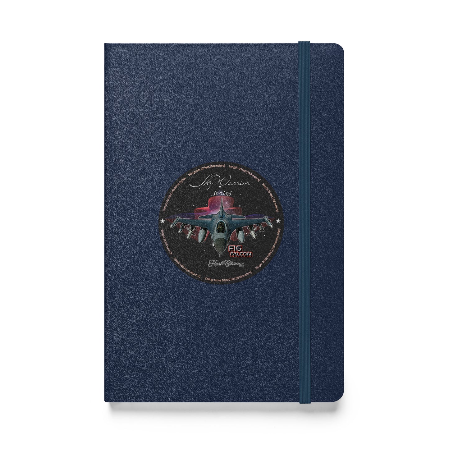 Navy - F16 Falcon Hardcover bound notebook