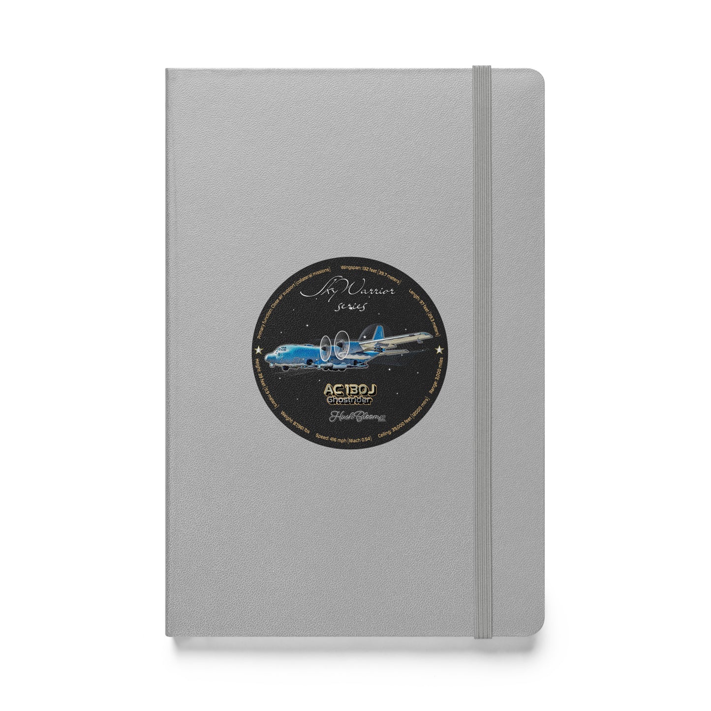 Silver - AC130J Ghostrider Hardcover bound notebook