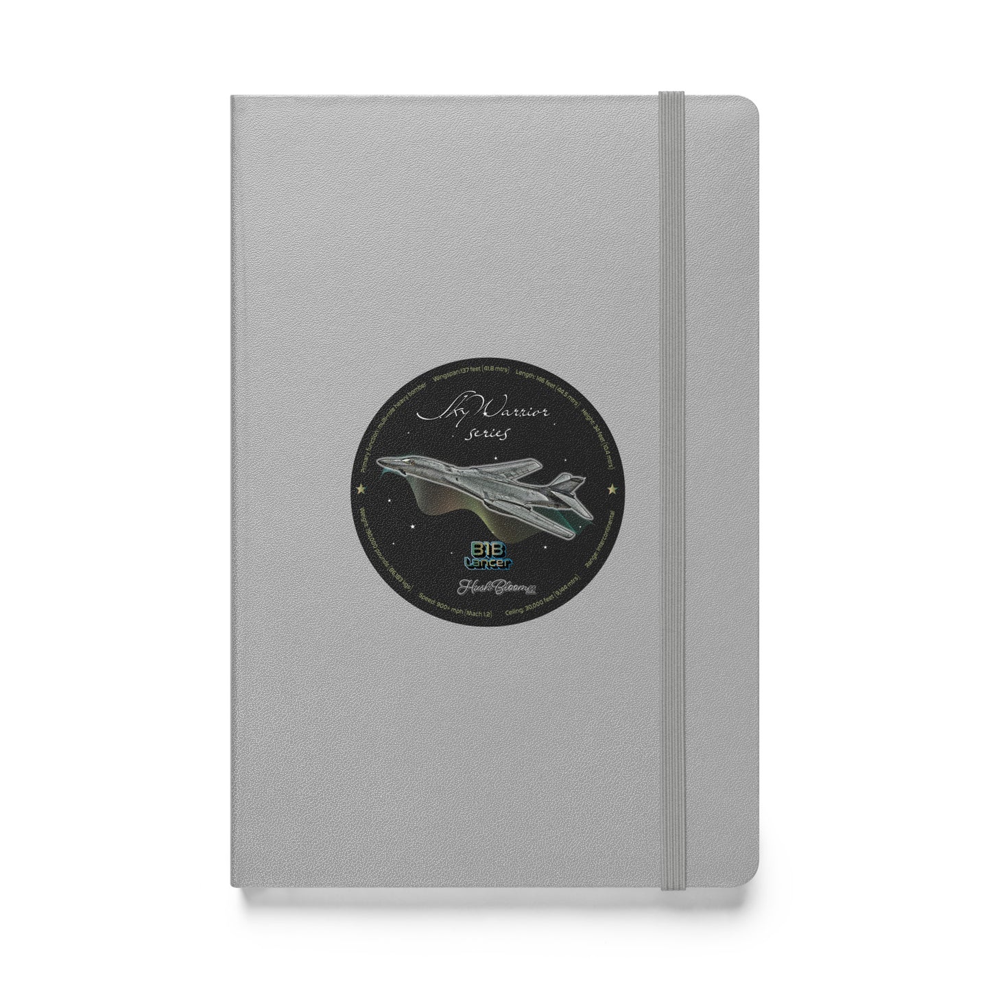 Silver - B1B Lancer Hardcover bound notebook