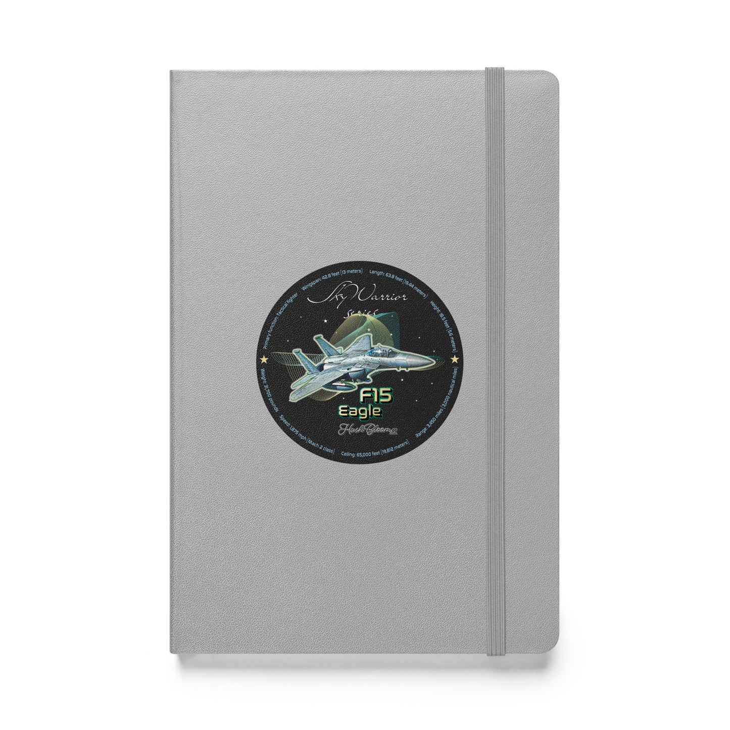 Silver - F15 Eagle Hardcover bound notebook