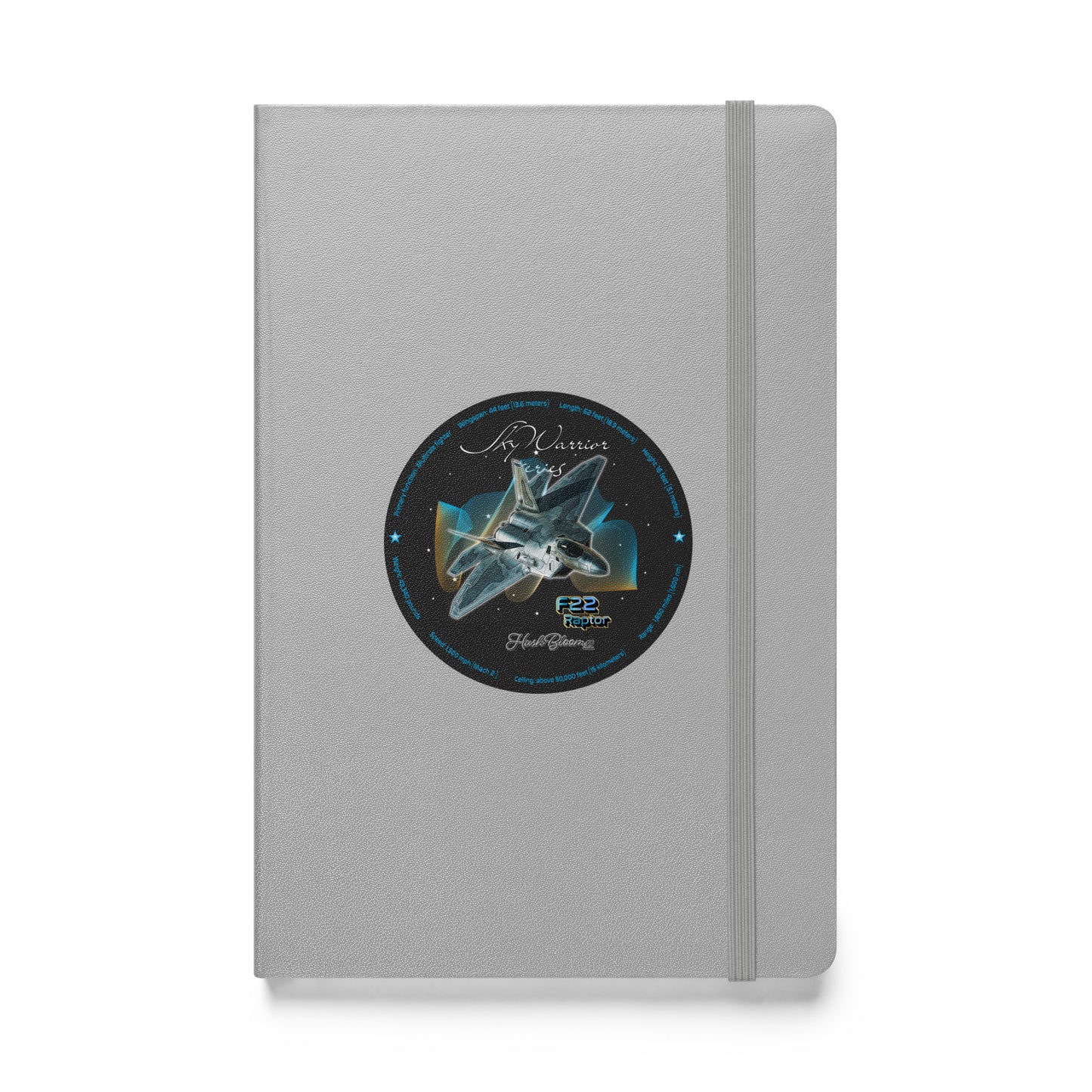 Silver - F22 Raptor Hardcover bound notebook