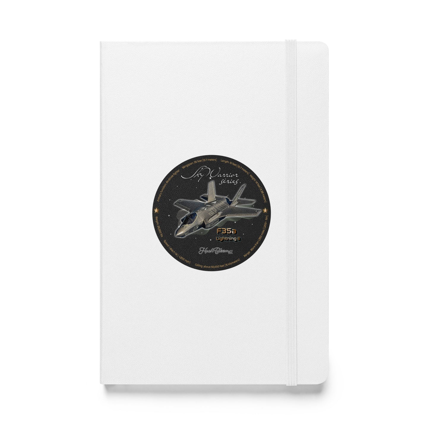 White - F35A Lightning Hardcover bound notebook