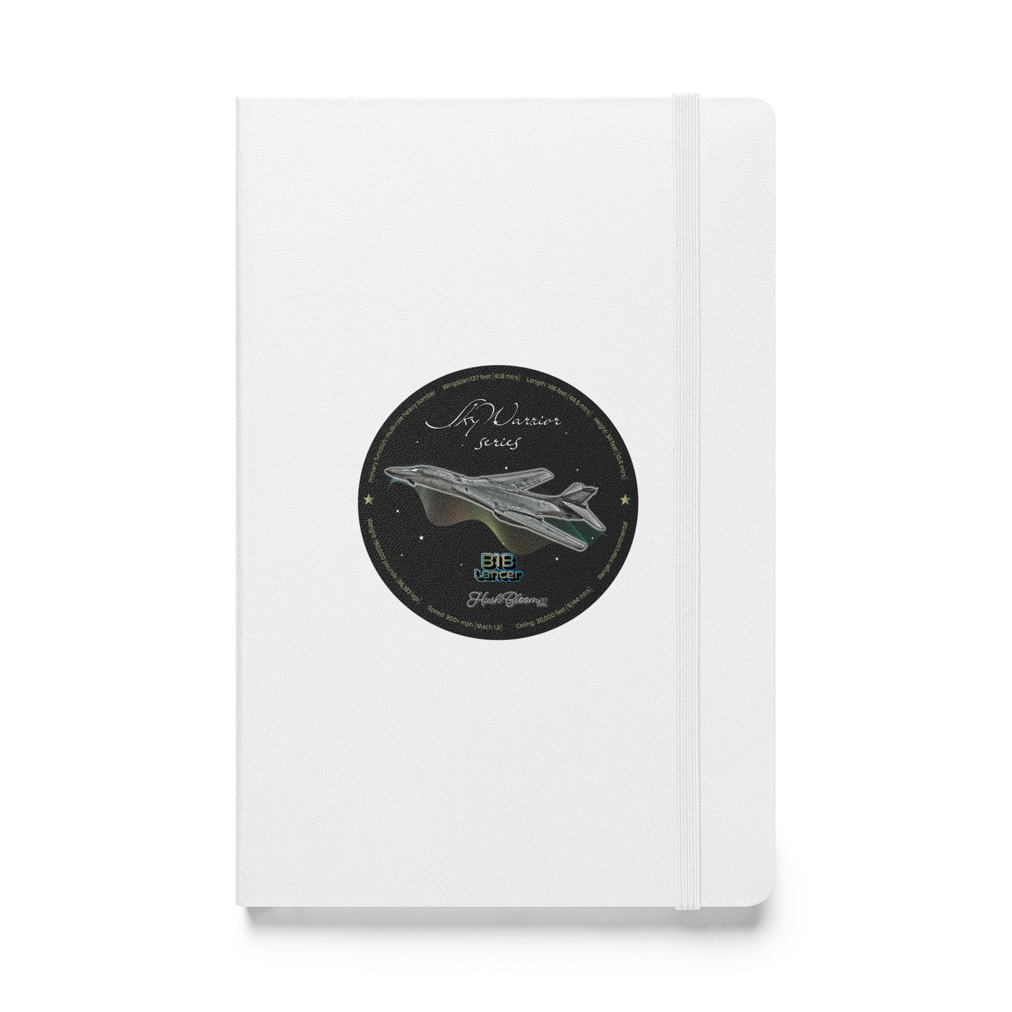 White - B1B Lancer Hardcover bound notebook