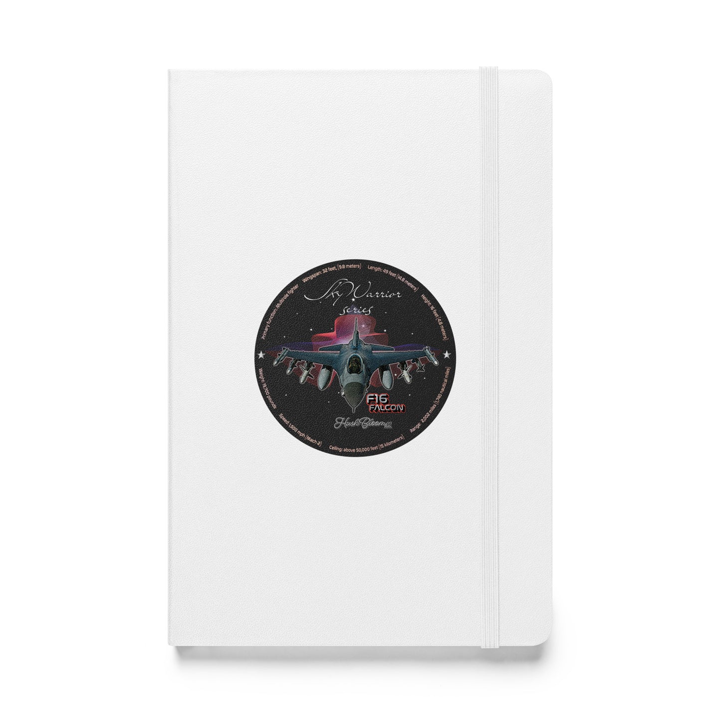White - F16 Falcon Hardcover bound notebook