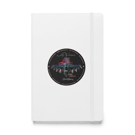 White - F16 Falcon Hardcover bound notebook