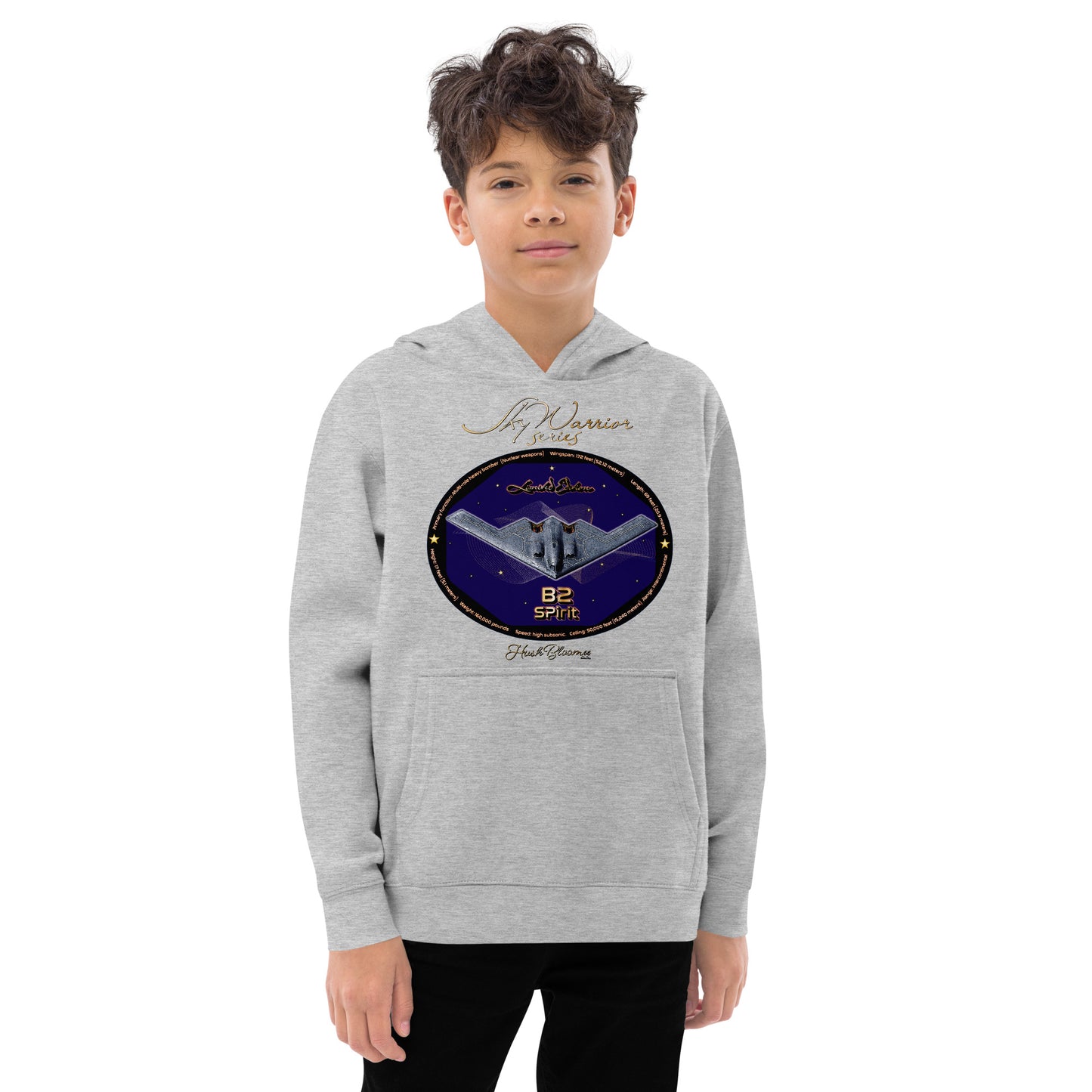 Athletic Heather - B2 Spirit (Limited Edition) Kids fleece hoodie