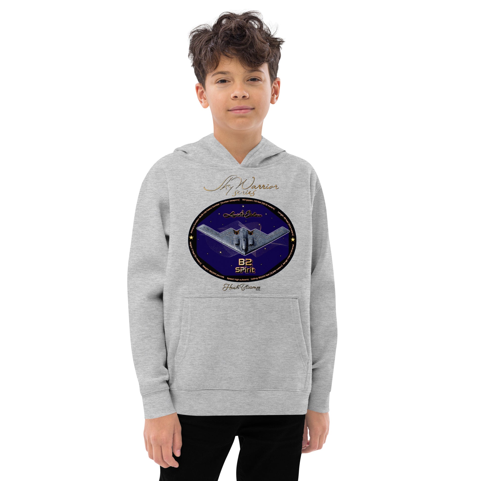 Athletic Heather - B2 Spirit (Limited Edition) Kids fleece hoodie