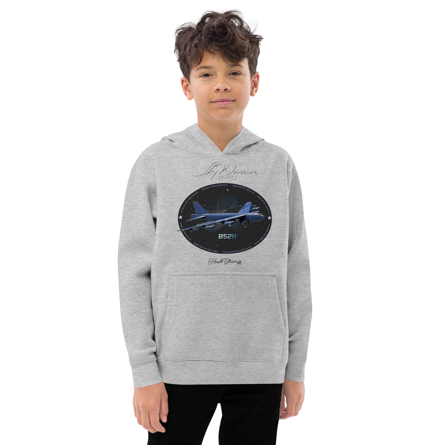 Athletic Heather - B52H Stratofortress Kids fleece hoodie