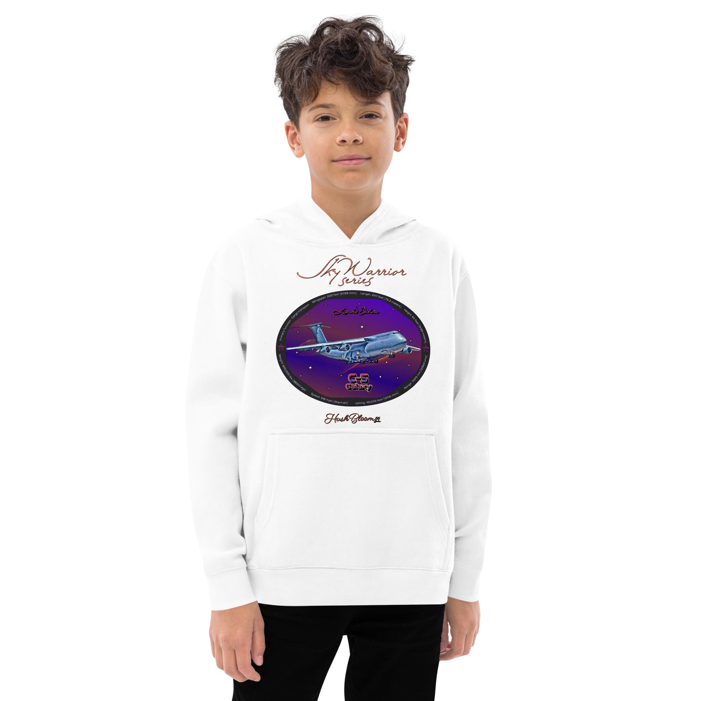 White - C5 Galaxy (Limited Edition) Kids fleece hoodie