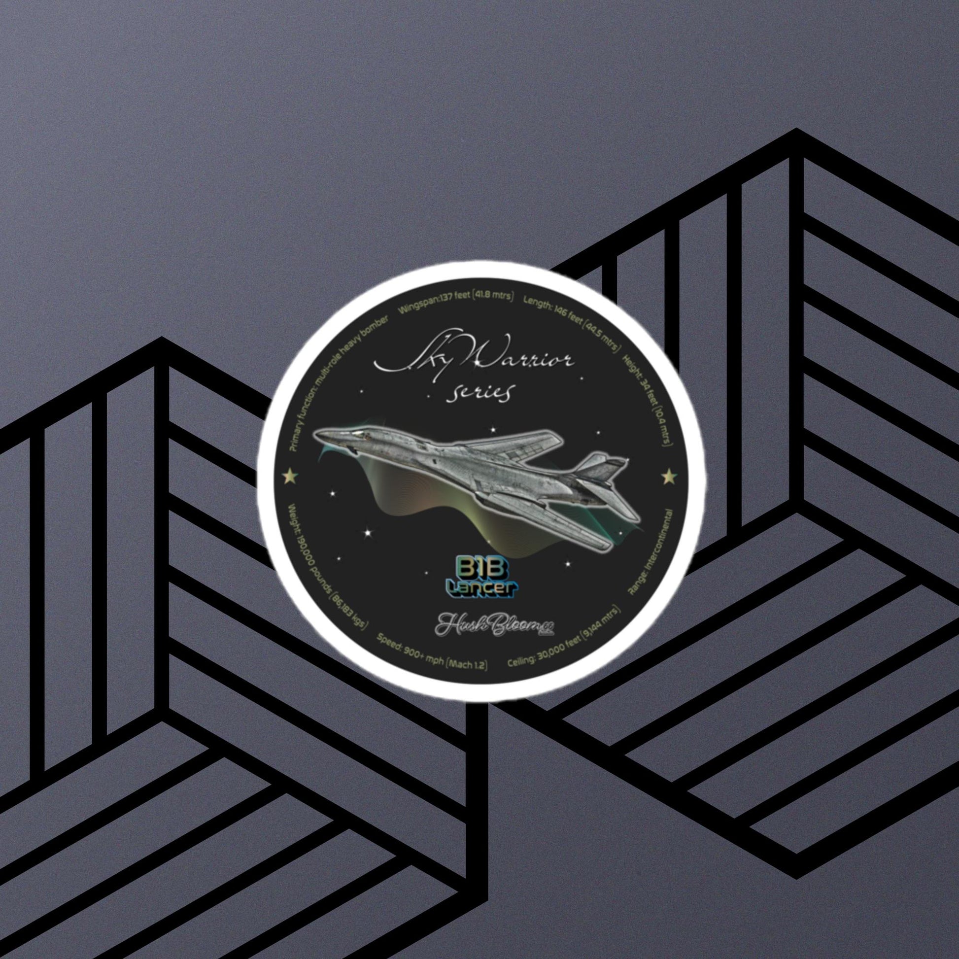 Multicolor - B1B Lancer Bubble-free vinyl stickers