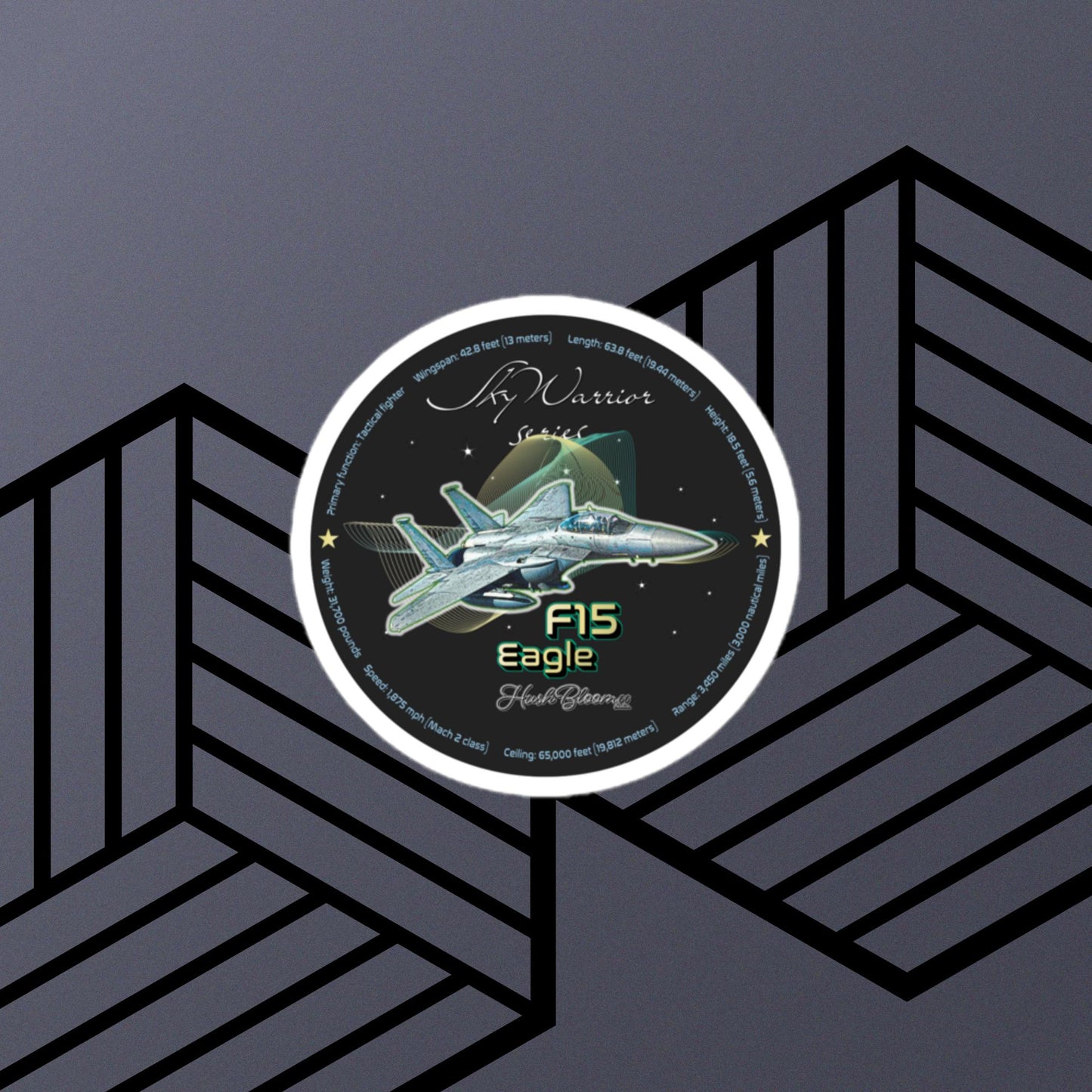 Multicolor - F15 Eagle Bubble-free stickers