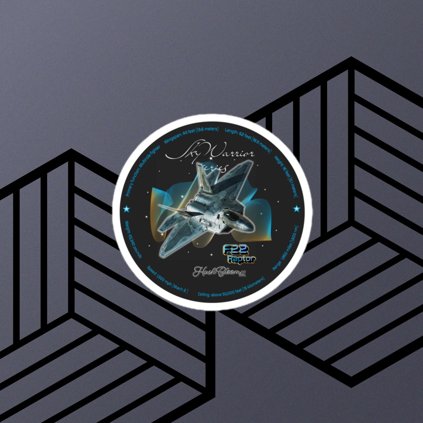 Multicolor - F22 Raptor Bubble-free vinyl stickers