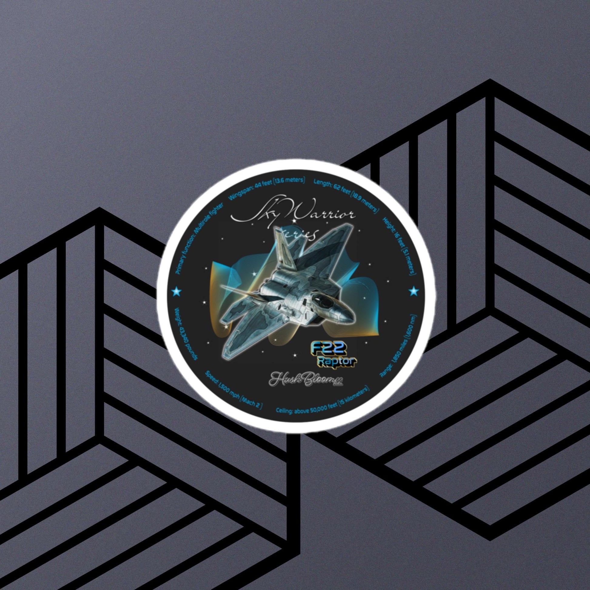 Multicolor - F22 Raptor Bubble-free vinyl stickers