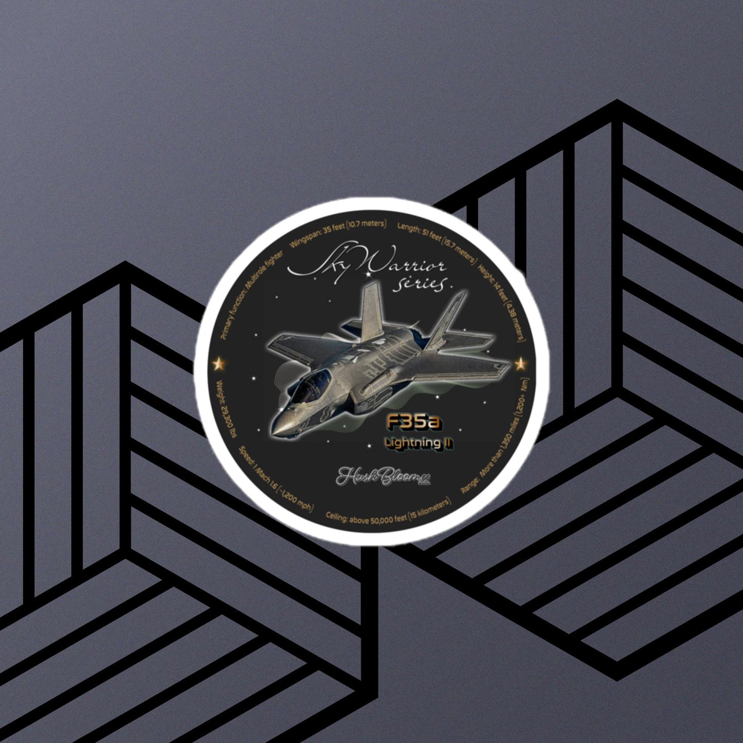 Multicolor - F35A Lightning Bubble-free vinyl stickers
