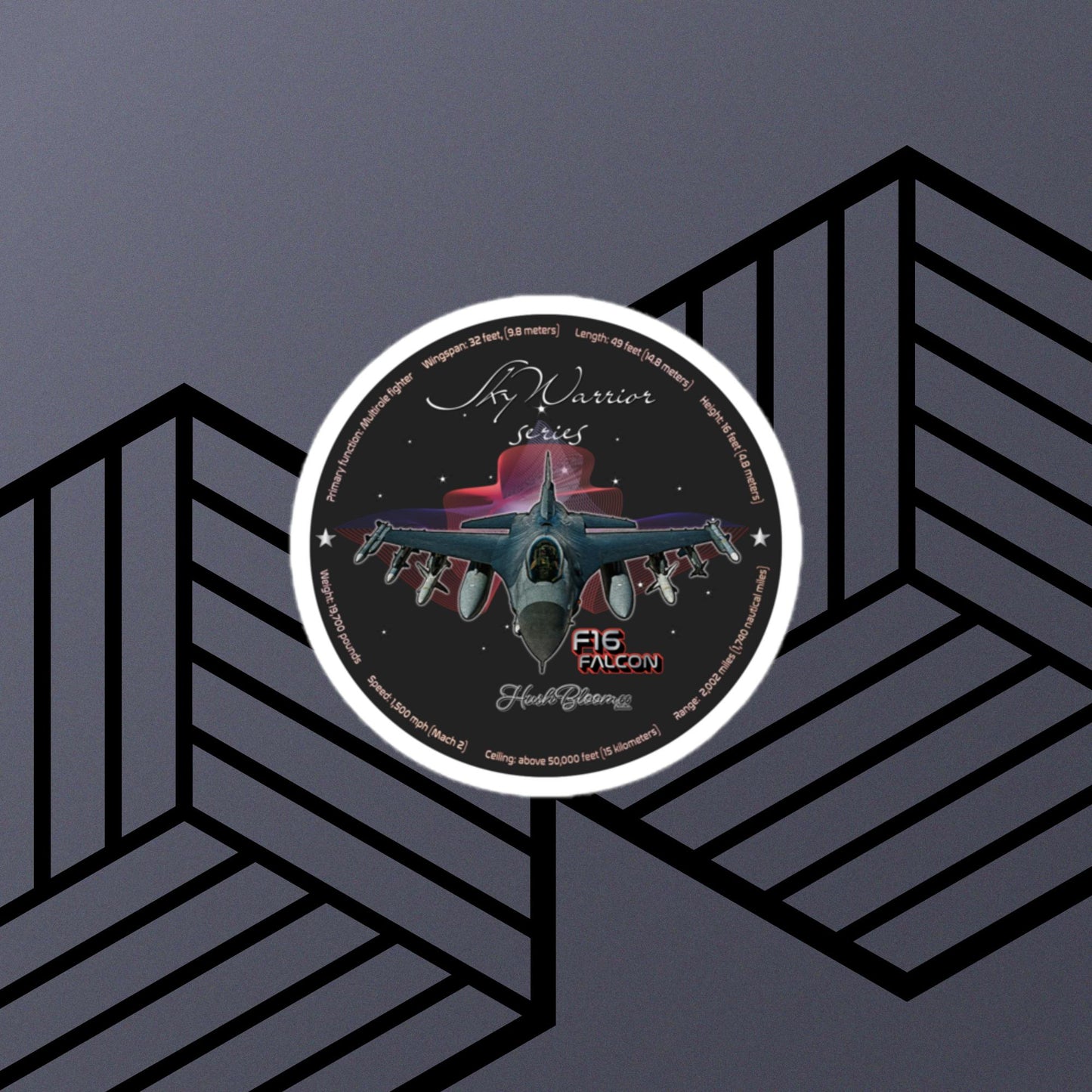 Multicolor - F16 Falcon Bubble-free vinyl stickers