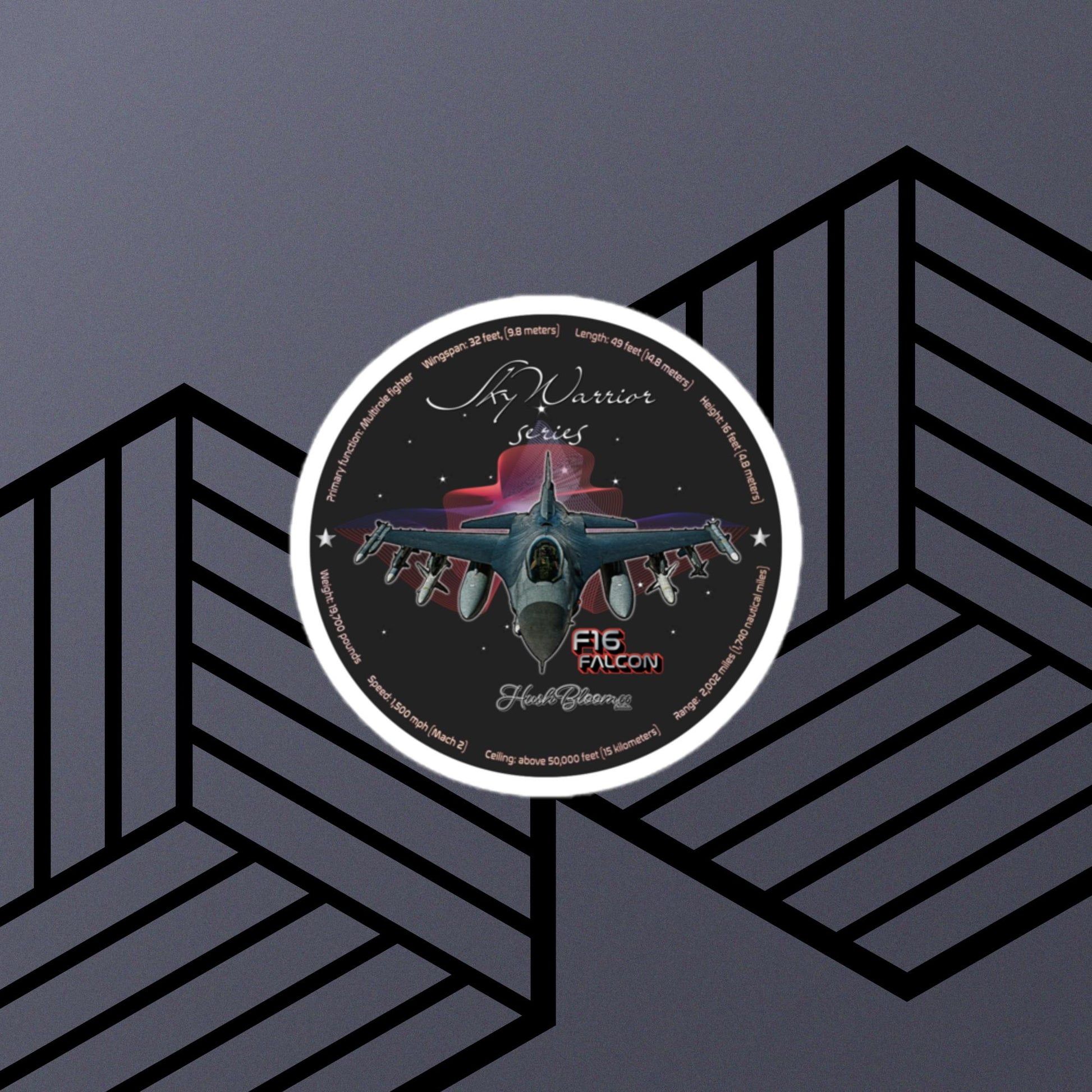 Multicolor - F16 Falcon Bubble-free vinyl stickers
