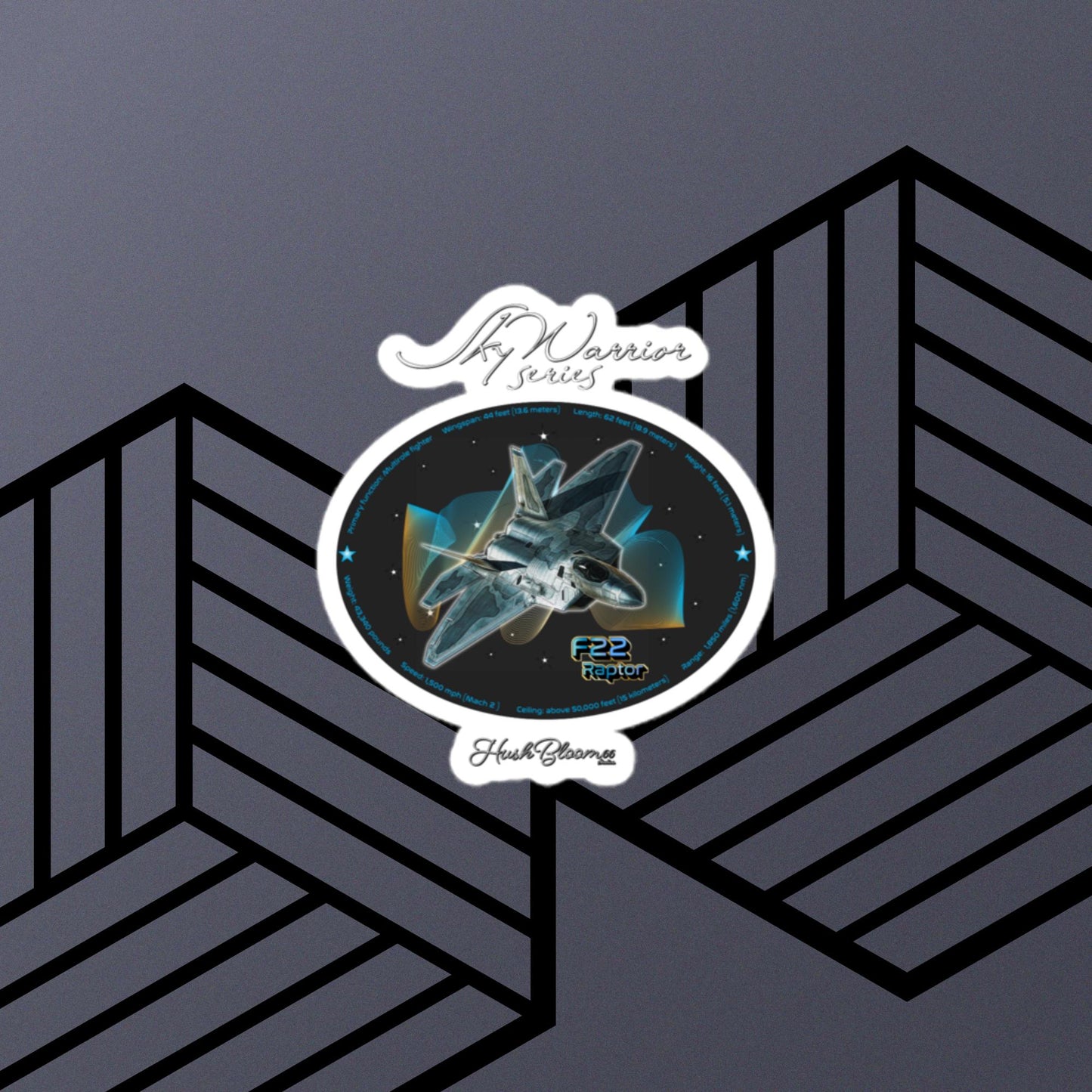 Multicolor - F22 Raptor Bubble-free vinyl stickers (Style 2)