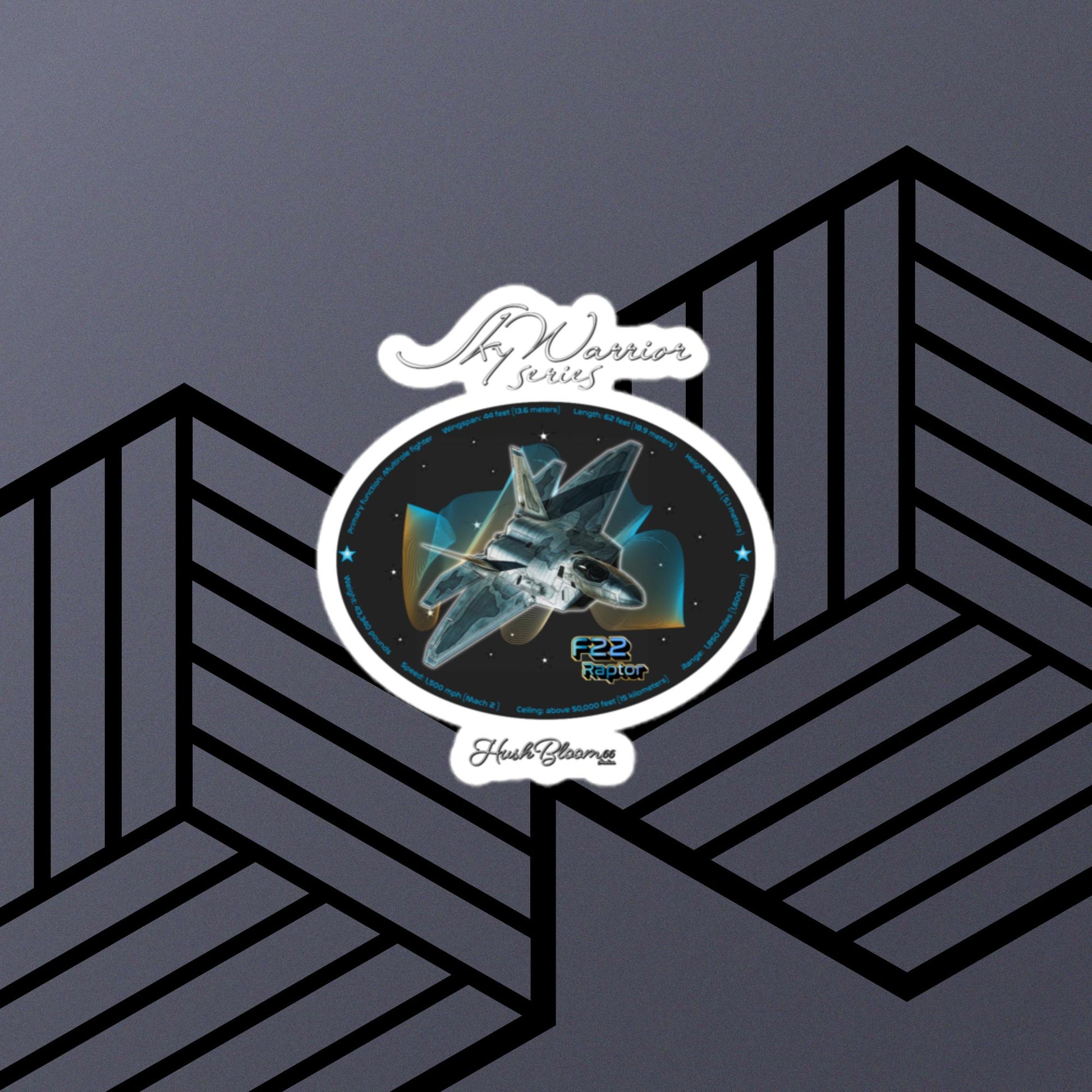 Multicolor - F22 Raptor Bubble-free vinyl stickers (Style 2)