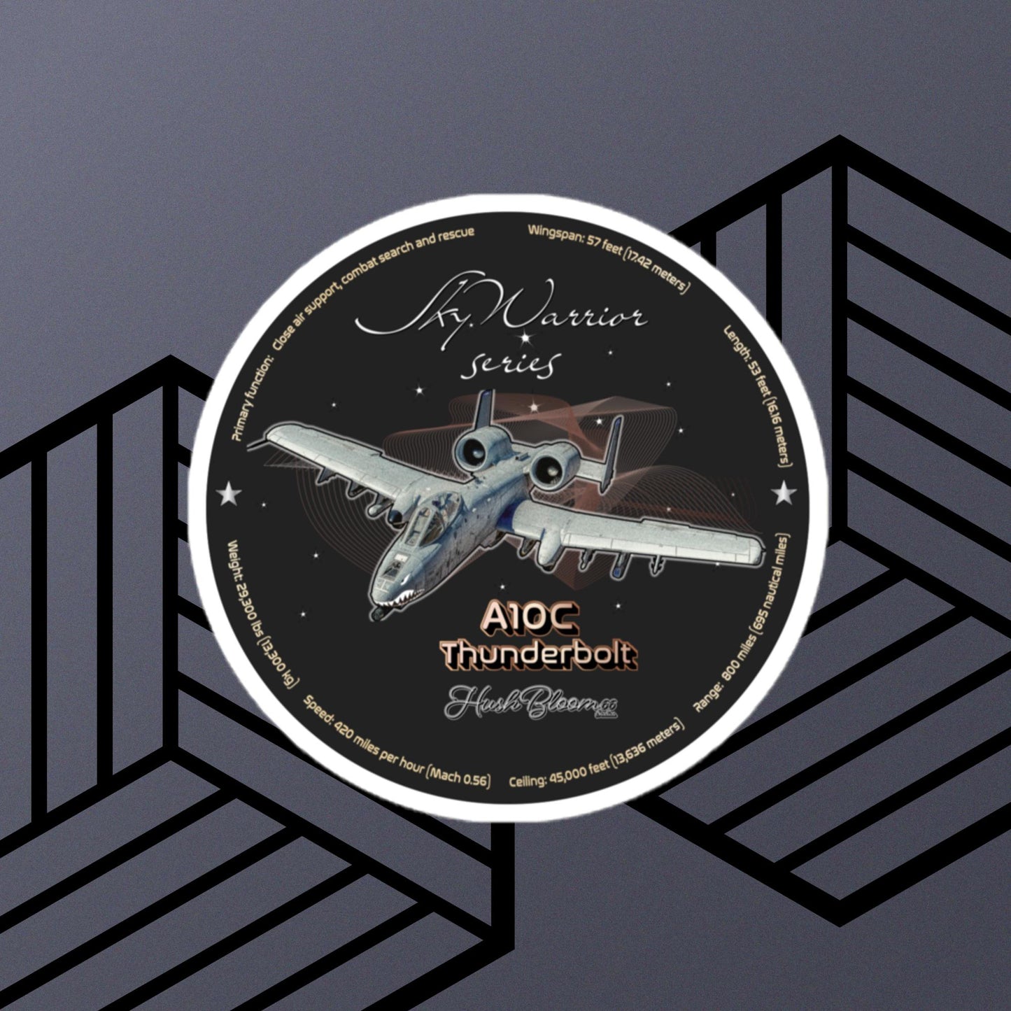 Multicolor - A10C Thunderbolt Bubble-free vinyl stickers