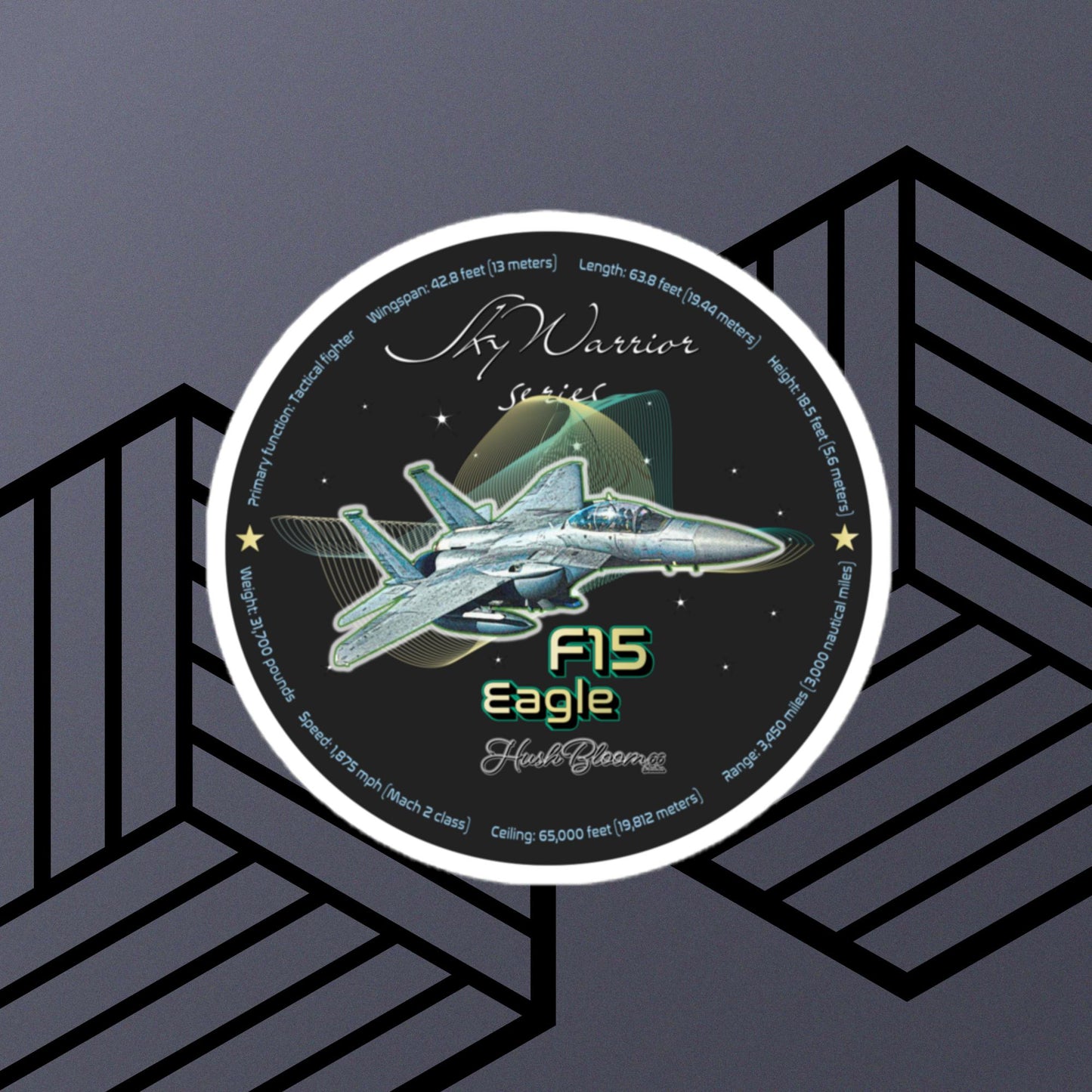 Multicolor - F15 Eagle Bubble-free stickers