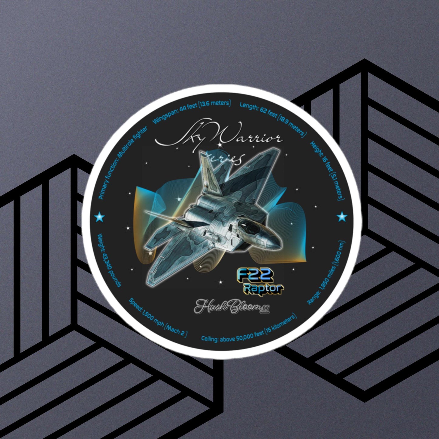 Multicolor - F22 Raptor Bubble-free vinyl stickers