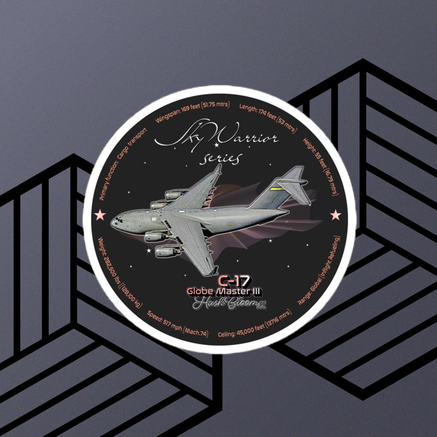 Multicolor - C17 Globe Master III Bubble-free vinyl stickers