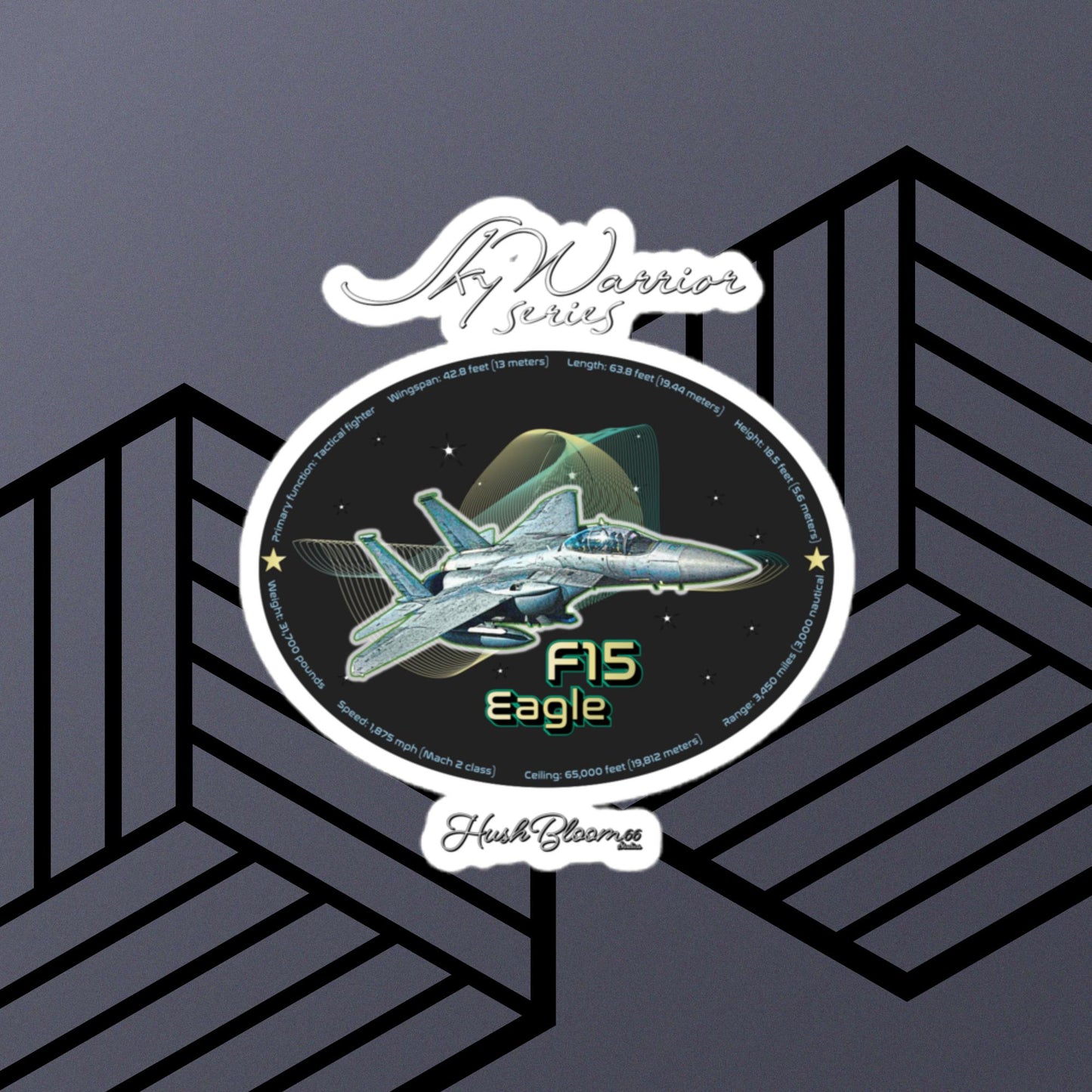 Multicolor - F15 Eagle Bubble-free stickers (Style 2)