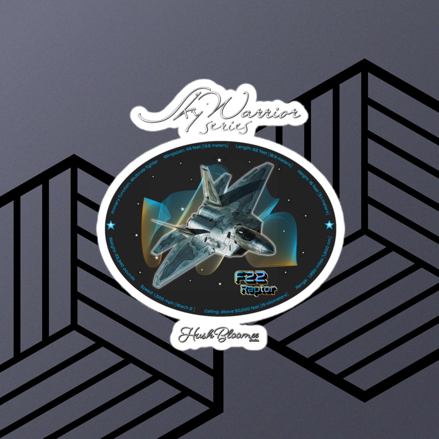 Multicolor - F22 Raptor Bubble-free vinyl stickers (Style 2)