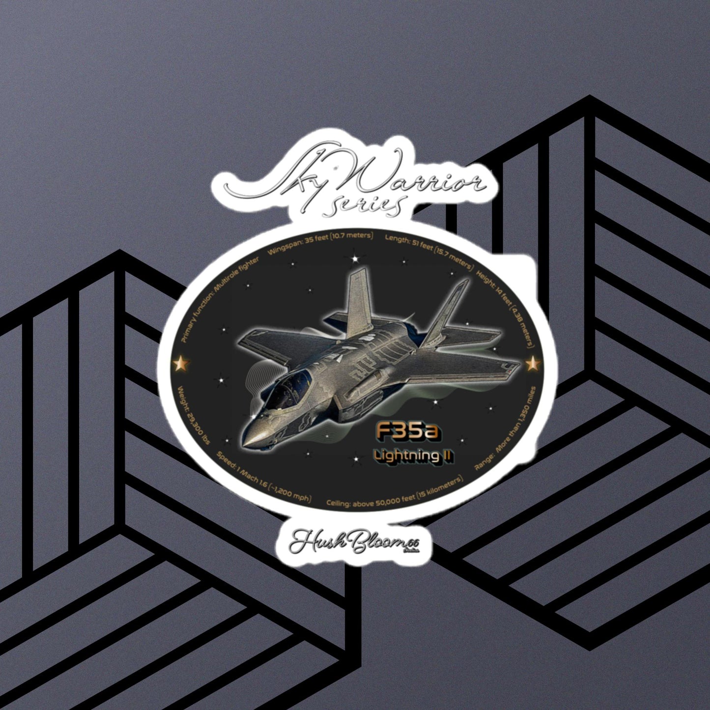 Multicolor - F35A Lightning Bubble-free vinyl stickers (Style 2)