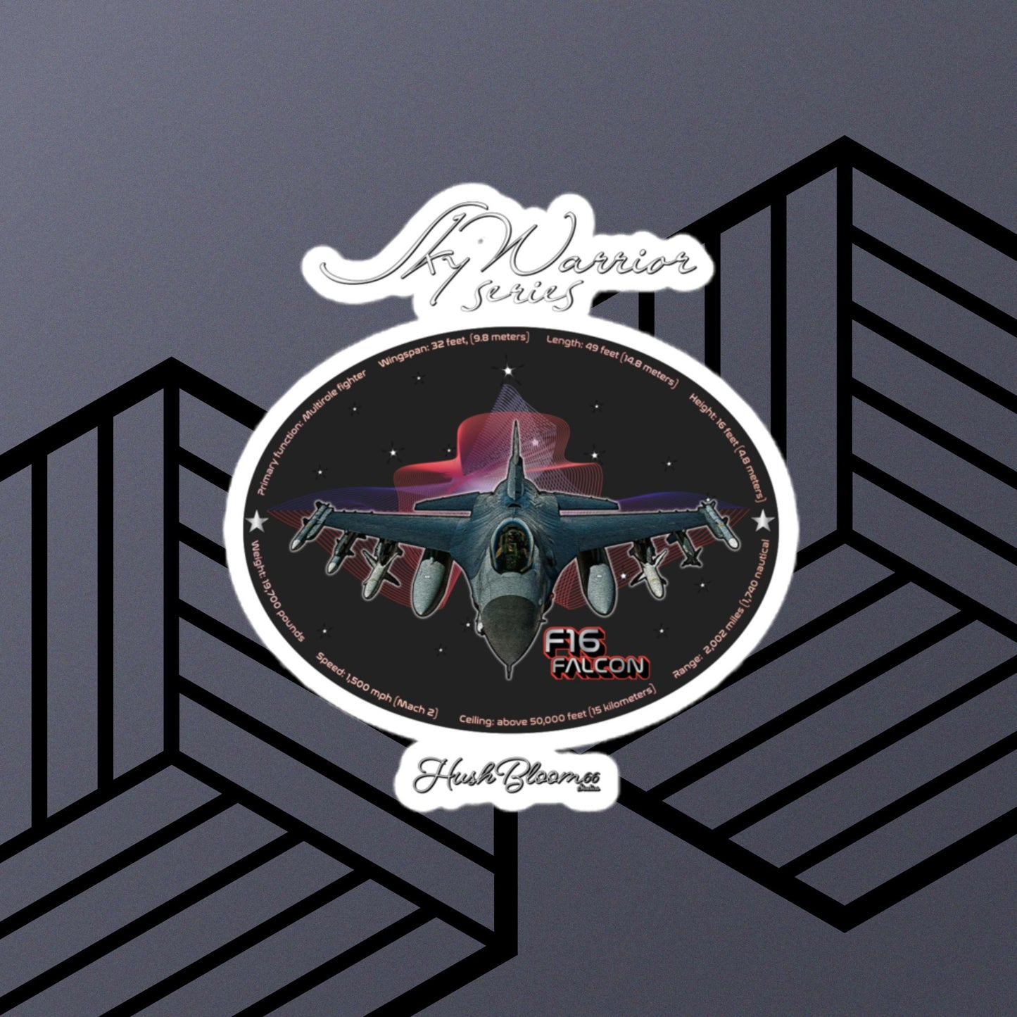 Multicolor - F16 Falcon Bubble-free vinyl stickers (Style 2)