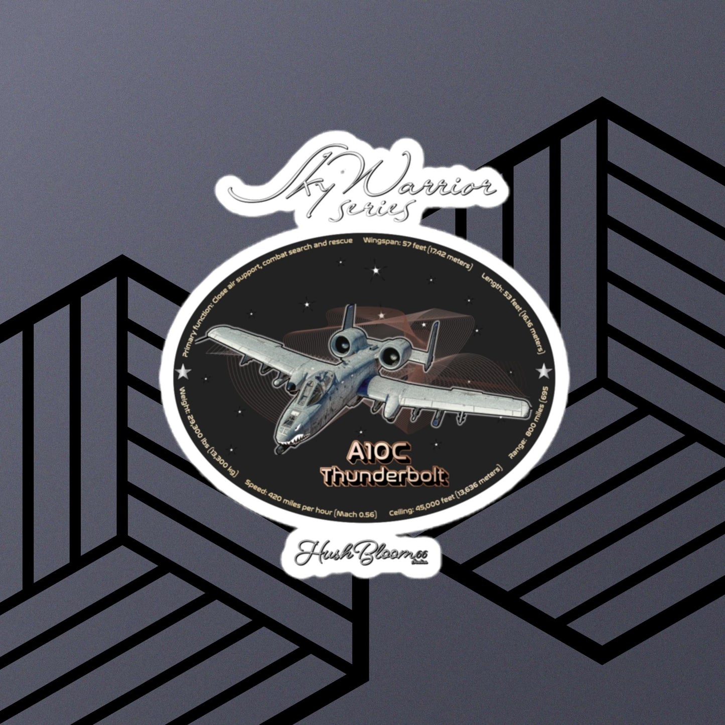Multicolor - A10C Thunderbolt Bubble-free vinyl stickers (Style 2)