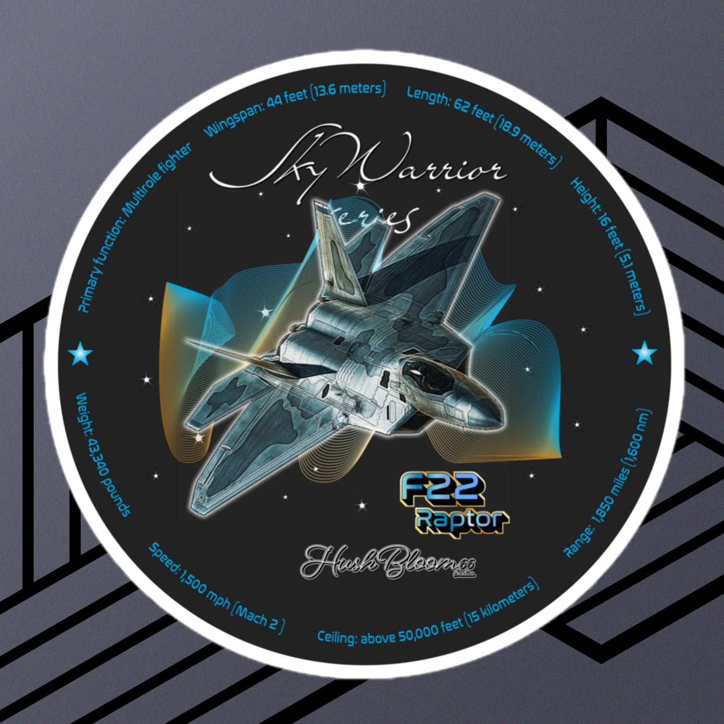 Multicolor - F22 Raptor Bubble-free vinyl stickers