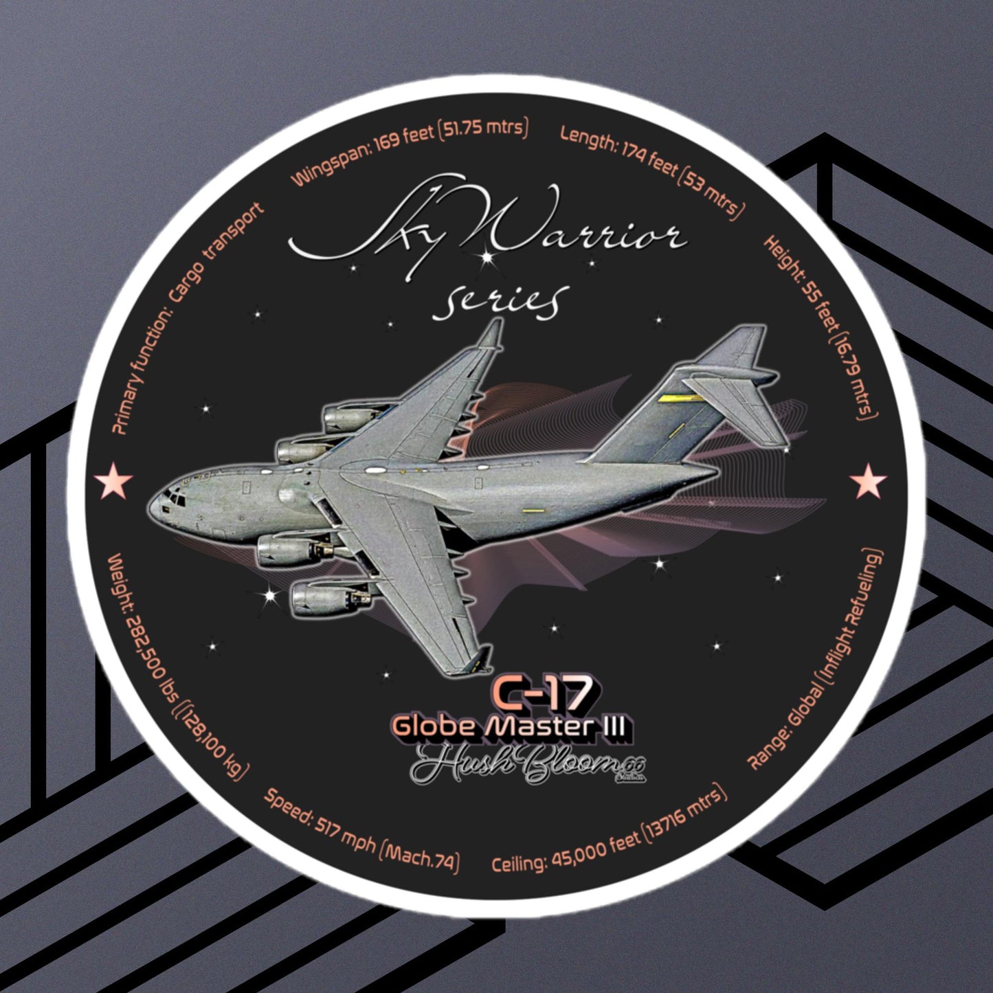 Multicolor - C17 Globe Master III Bubble-free vinyl stickers