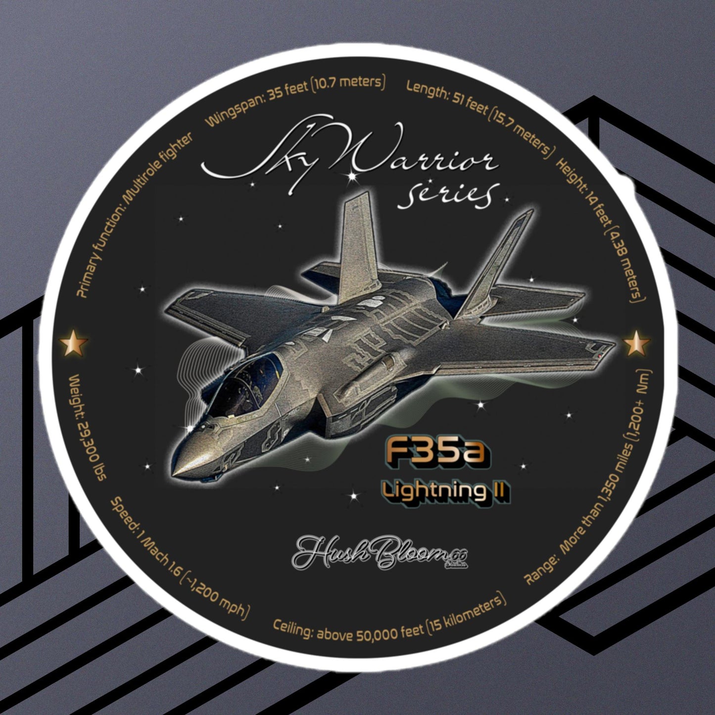 Multicolor - F35A Lightning Bubble-free vinyl stickers