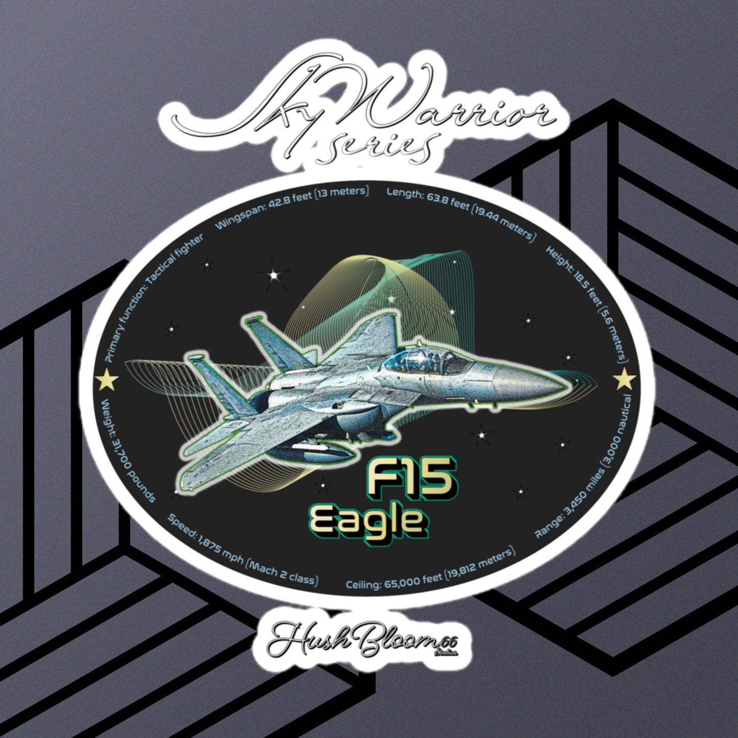 Multicolor - F15 Eagle Bubble-free stickers (Style 2)