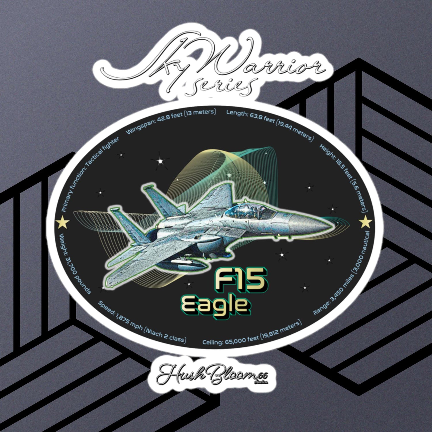 Multicolor - F15 Eagle Bubble-free stickers (Style 2)