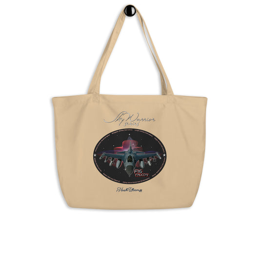 F16 Falcon Large organic tote bag