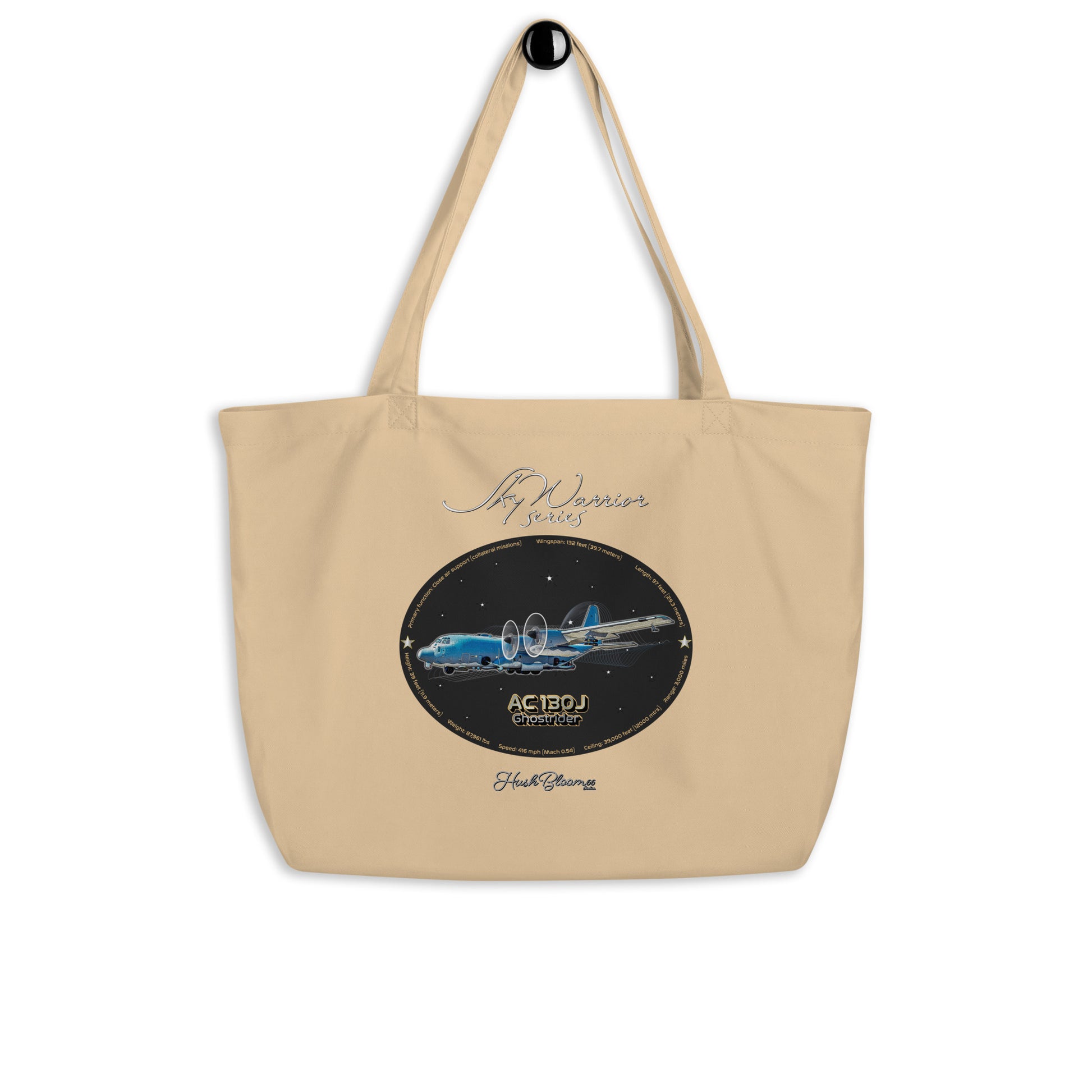 AC130J Ghostrider Large organic tote bag