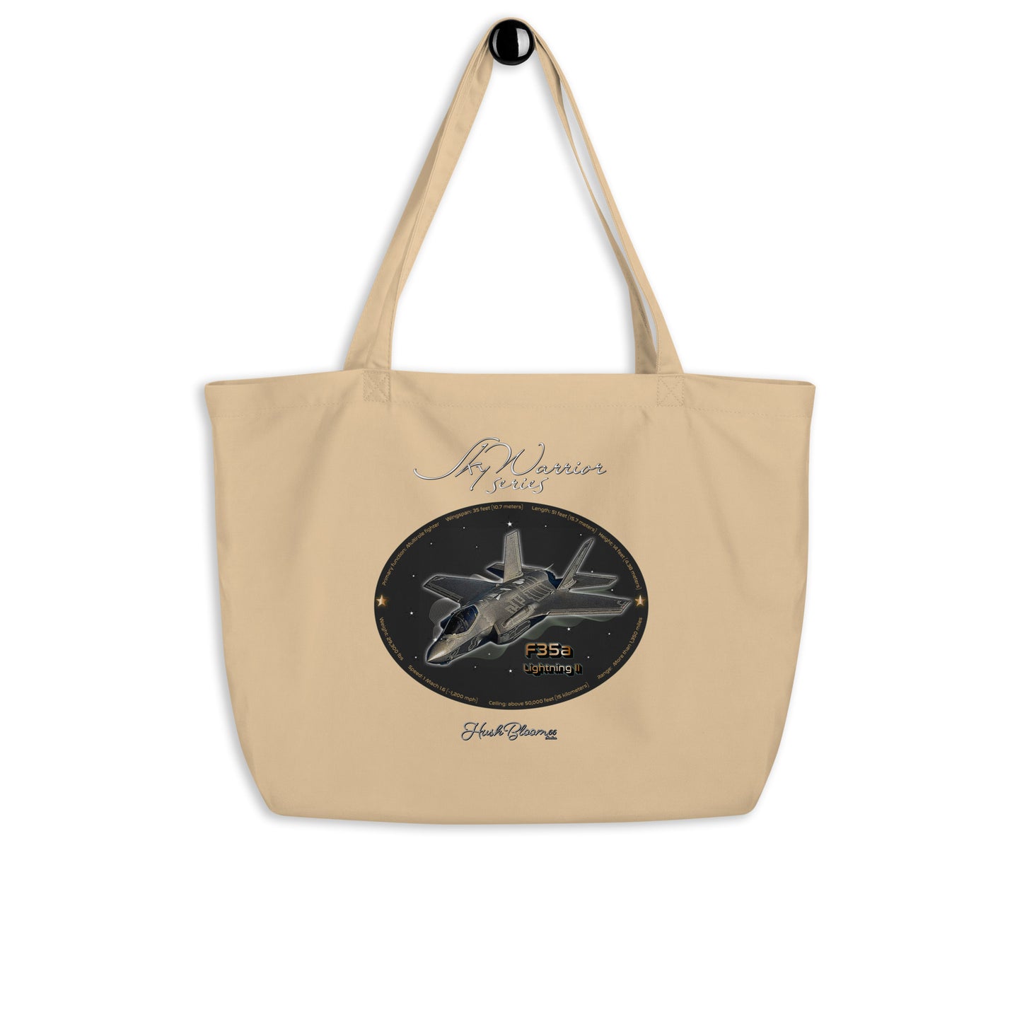 F35A Lightning Large organic tote bag